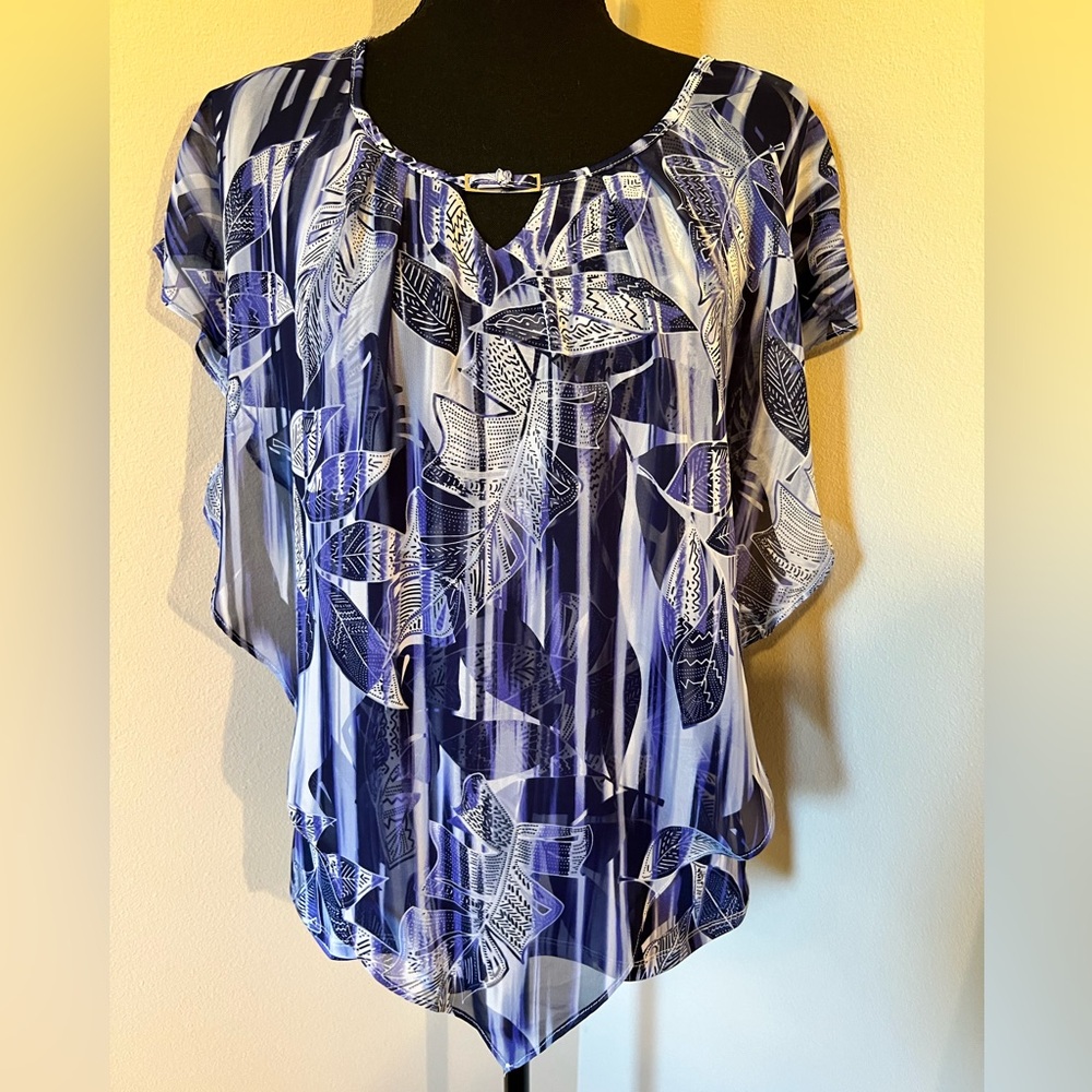 Kim Rogers Petite Sheer Over Stretch Top